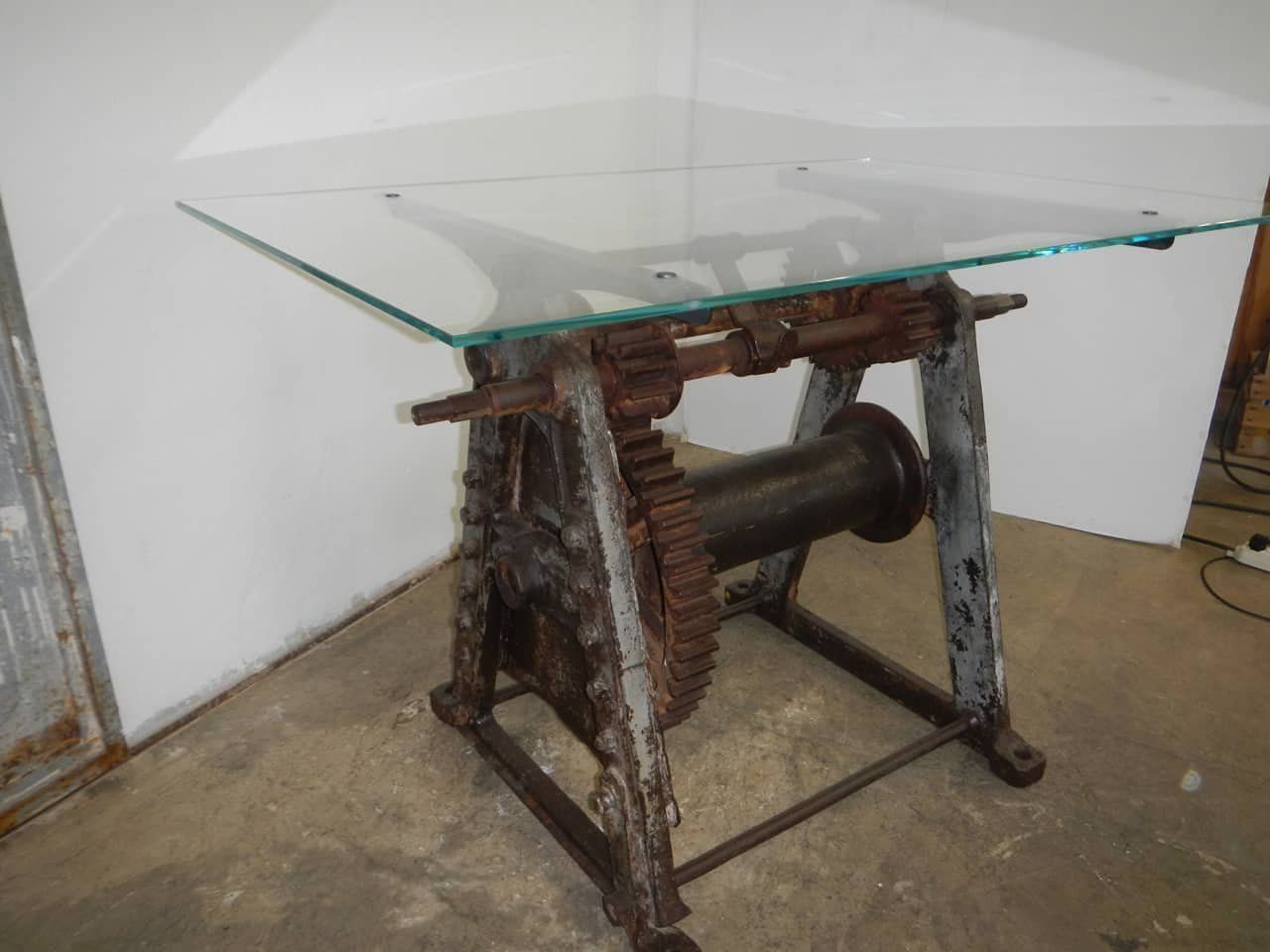 Industrial Table By Alley Dire Freres San Pier D'arena Italy, 1940s photo furniture