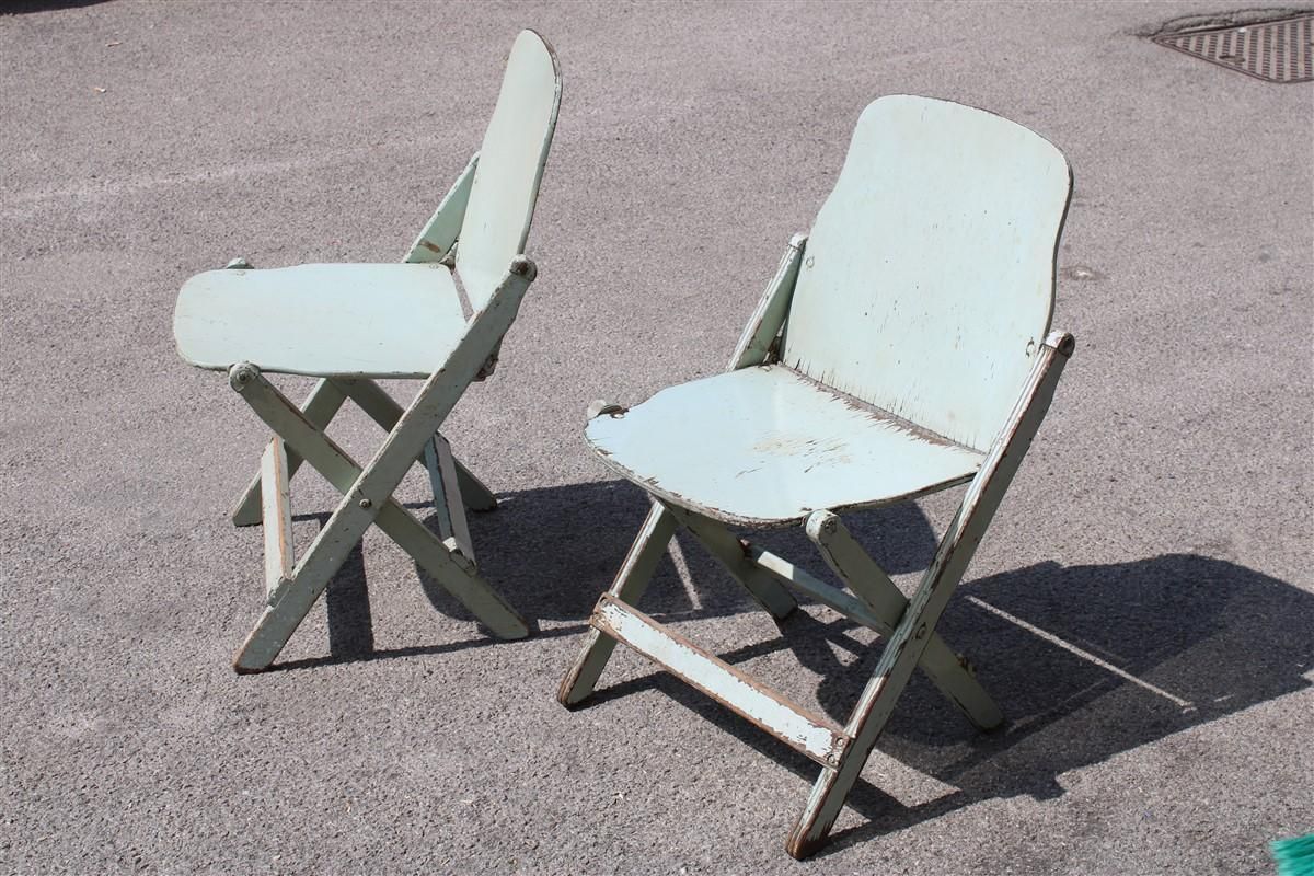 Two Old Folding Chairs In Bentwood Italy 1950s Curved Wood photo furniture