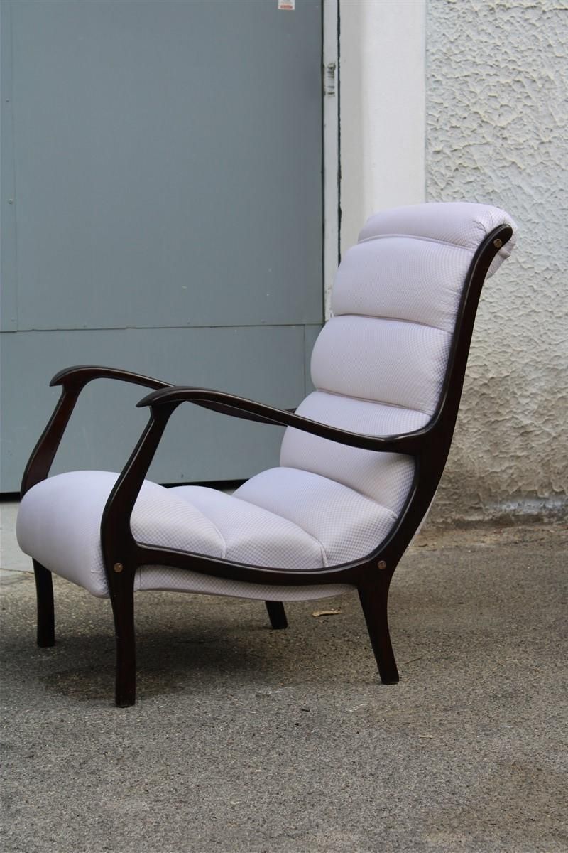 photo for sale Pair Of Midcentury Italian Armchairs Curved Arredamenti Corallo Made In Italy