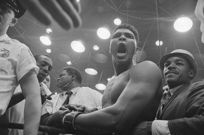 'Cassius Clay' Muhammad Ali Wins World's Heavyweight Crown 1964 Archival Pigment Print Framed In Black photo furniture