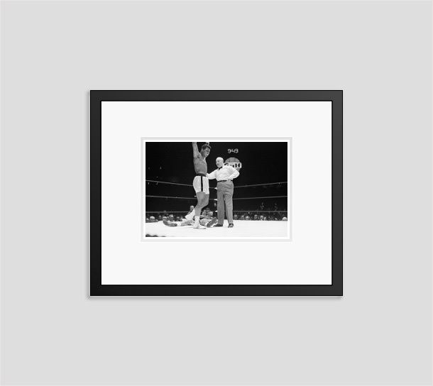 'Muhammad Ali' Raises Arms In Victory 1966 Archival Pigment Print Framed In Black