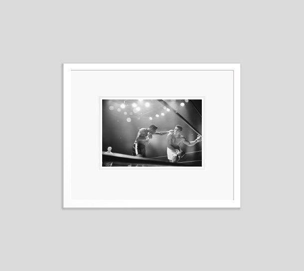 'Muhammad Ali' Fights Floyd Patterson 1965 Archival Pigment Print Framed In White