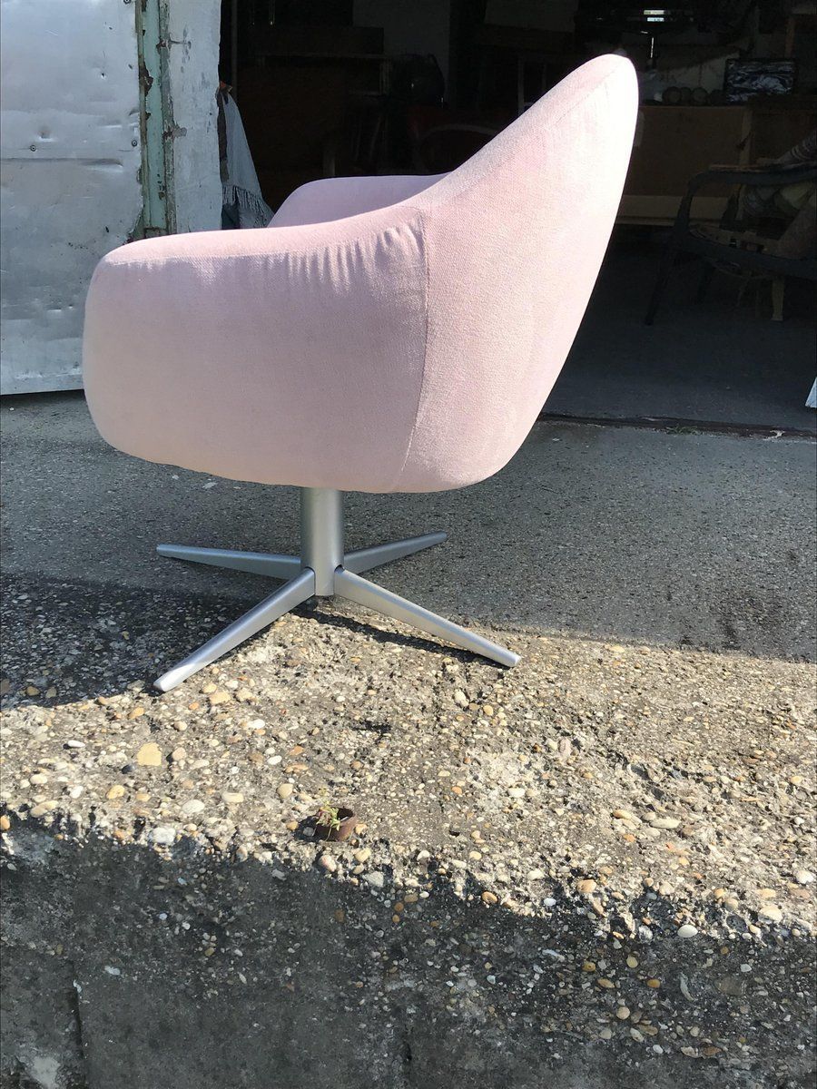 Mid Century Metal And Velvet Swivel Chair, 1960s photo buy