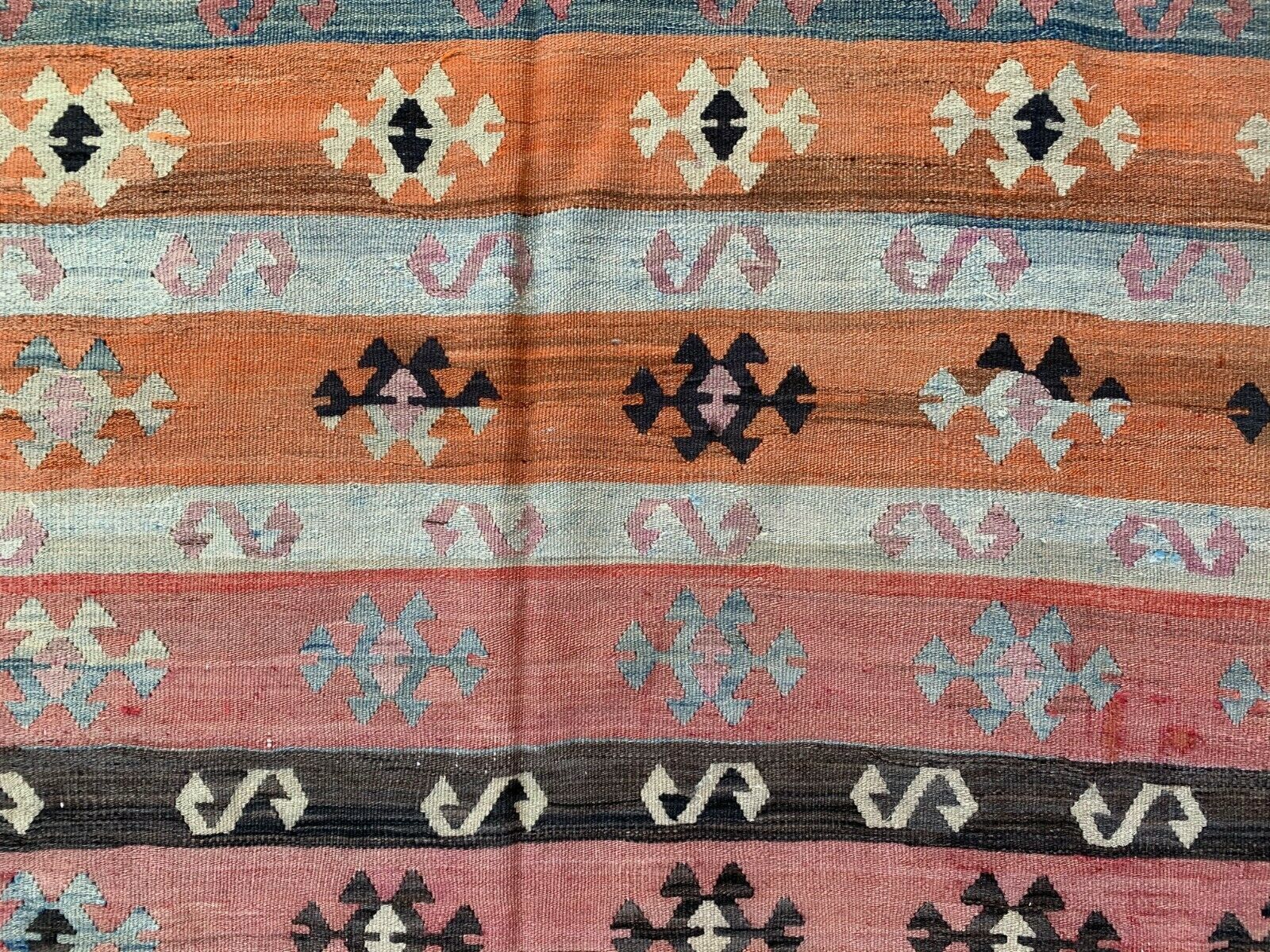photo buy Vintage Turkish Kilim 350x160 Cm Tribal Kelim Rug Large