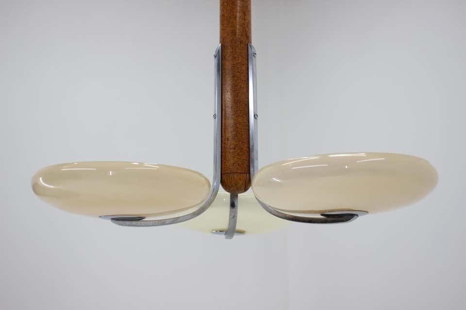 Rare Art Deco / Bauhaus Pendant By Jindrich Halabala For Up Zavody   1930s photo Lighting