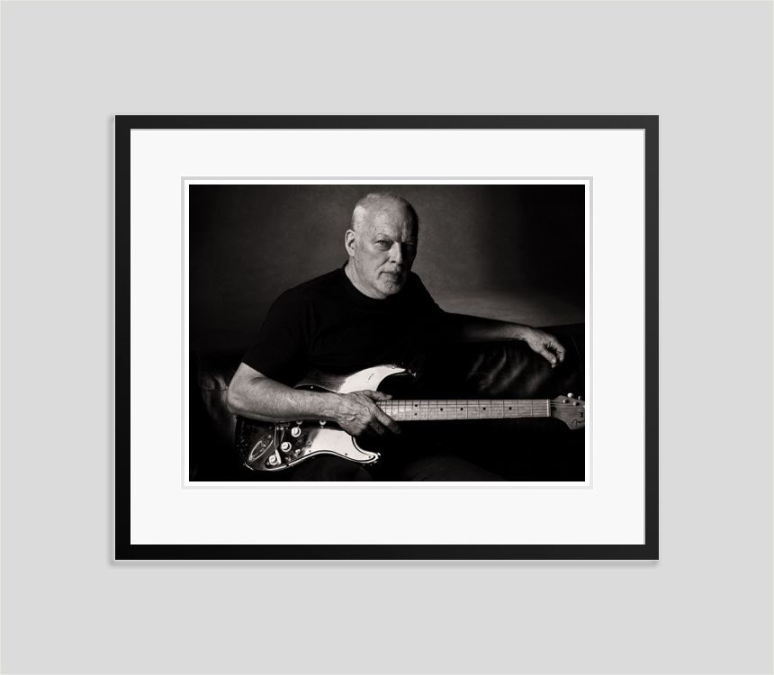 ' David Gilmour ' By  Kevin Westenberg Signed Limited Edition Giclée Print Framed In Black photo furniture