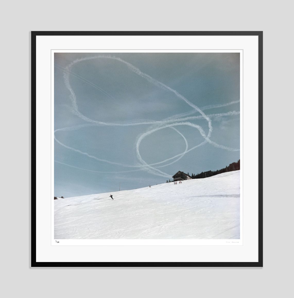 'Skiing In Gstaad' Slim Aarons Oversize C Type Print Framed In Black