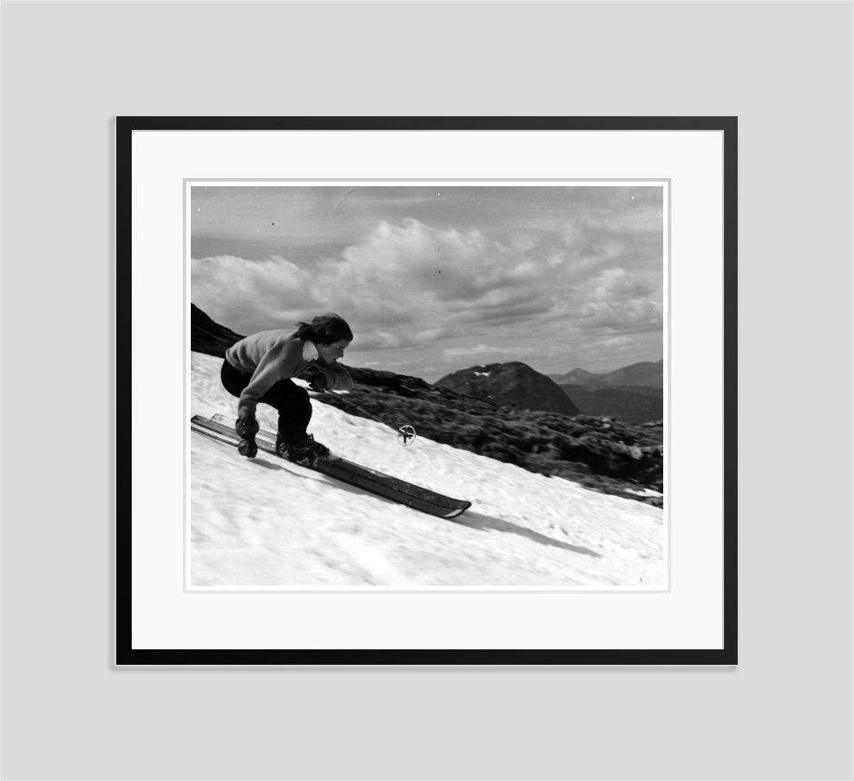 'Personality Girl' 1954 Oversize Silver Gelatin Print Framed In Black