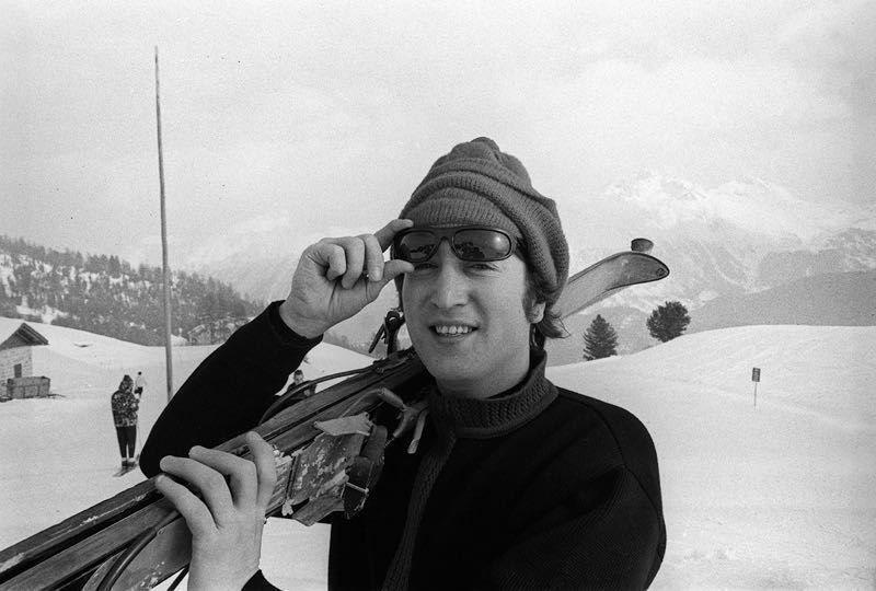 'A Snow Beatle' John Lennon 1965 Archival Pigment Print Framed In Black photo furniture