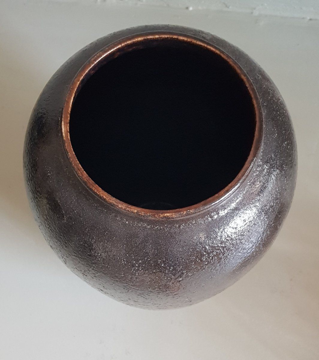 German Ceramic Floor Vase With Horses From Scheurich, 1960s photo furniture