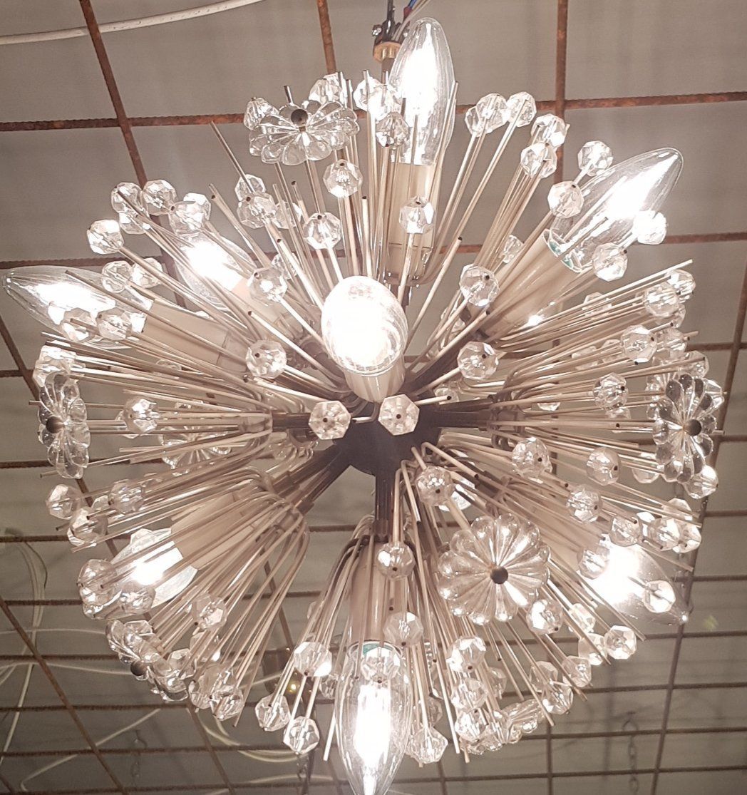 Dandelion Ceiling Lamp By Emil Steijnar For Rupert Nikoll, 1960s photo Lighting