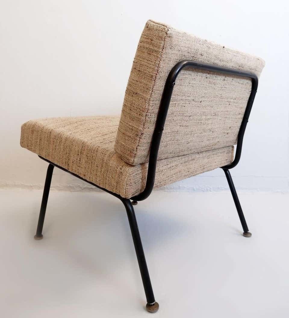 Pair Of Italian Easy Chairs With A Black Tubular Steel Frame, New Upholstery photo Furniture