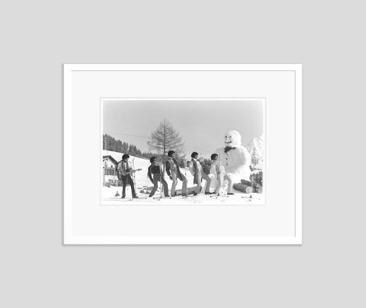 'The Jackson Five And The Snowman' 1979 Archival Pigment Print Framed In White
