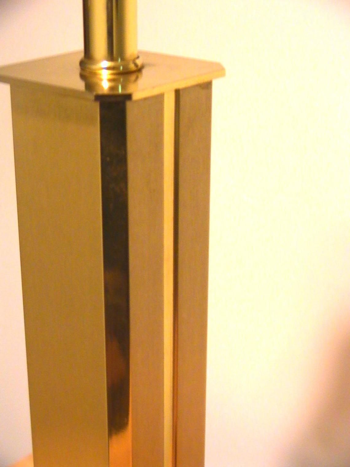 Vintage Mid Century Hollywood Regency Modern Brass Table Lamp In The Style Of Carl Springer, George Kovacs, Nessen Studio, Willy Rizzo photo vintage