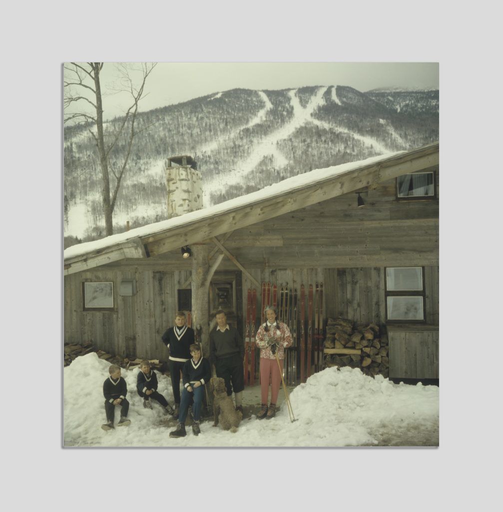 Slim Aarons 'On The Slopes In Stowe' Oversize C Type Print Framed In Perspex