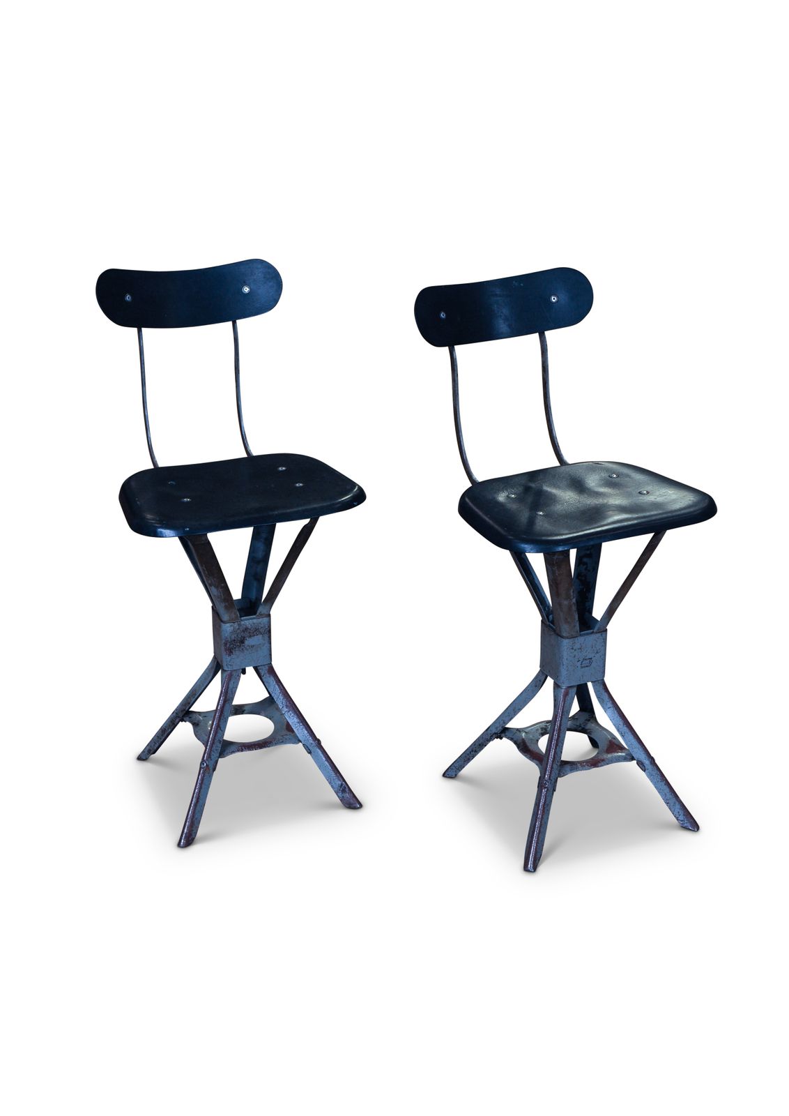 Task Stool By Emu An Industrial Metal & Moulded Fibreboard Utilitarian British Factory Circa 1950's Two In Stock Price Per Item Ol