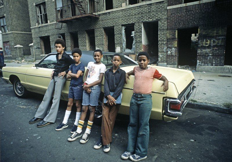 'Bronx Teenagers' Alain Le Garsmeur Limited Edition Archival Pigment Print Framed In Black