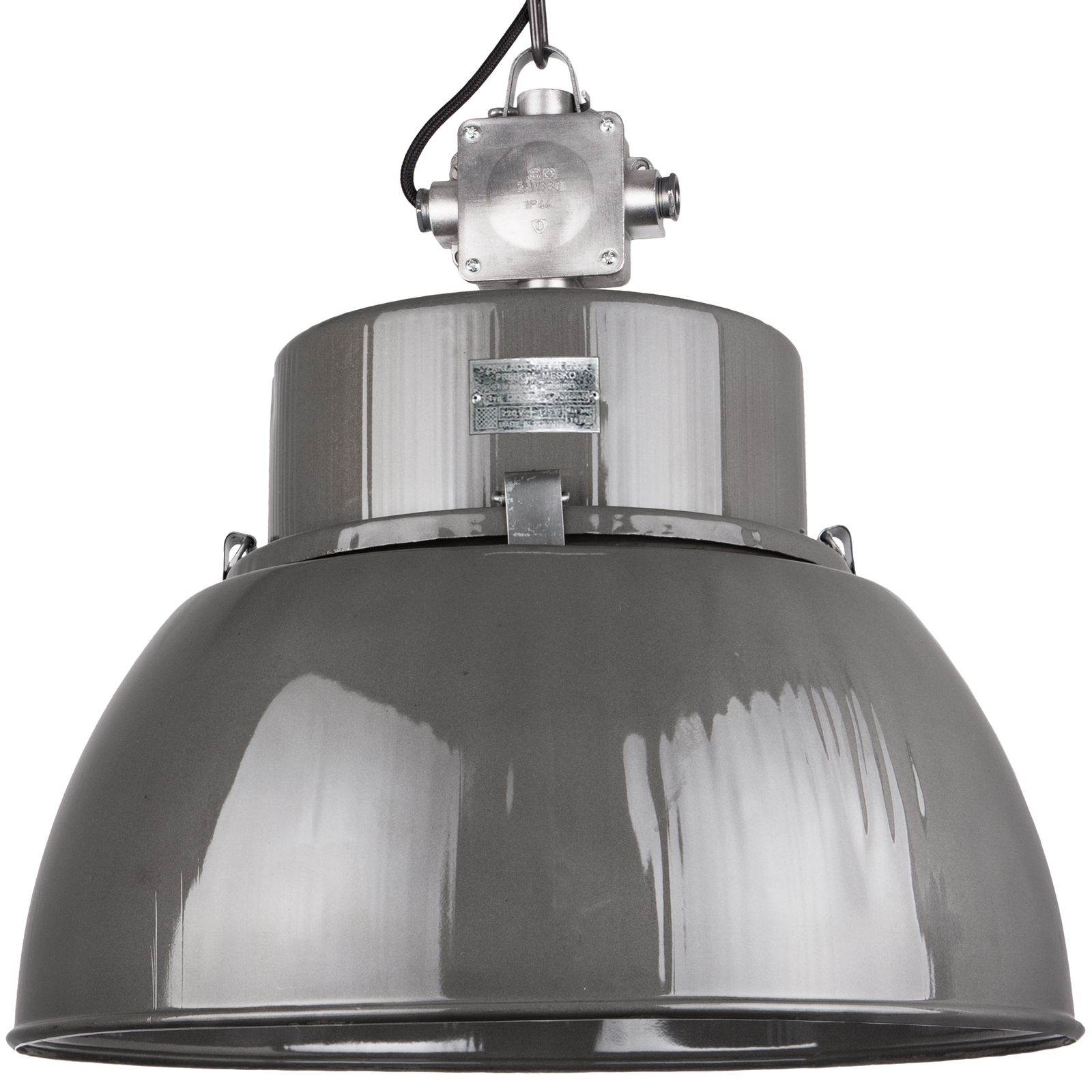 Original Industrial Lamp From Poland, Factory Pendant Light In Raw Finish