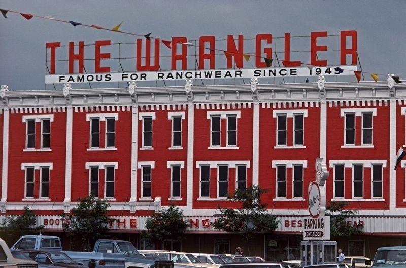 'Wrangler Store' Alain Le Garsmeur Limited Edition Archival Pigment Print Framed In White