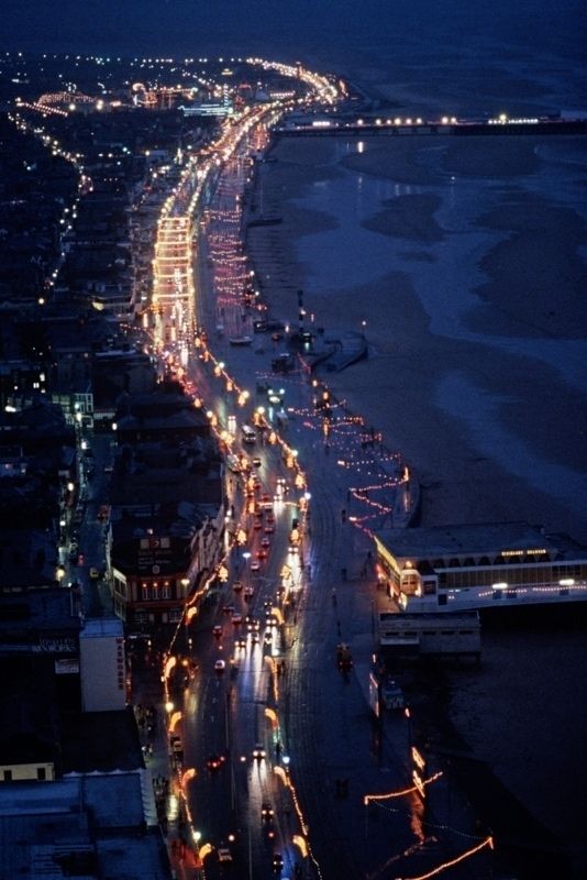 'Golden Mile' Alain Le Garsmeur Blackpool Limited Edition Oversize Archival Pigment Print Framed In Black