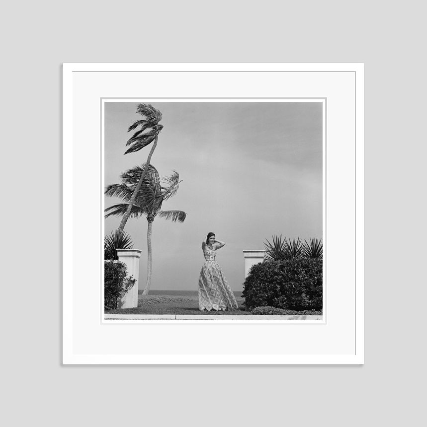 Slim Aarons 'Wendy Vanderbilt' Oversize Silver Gelatin Print Framed In White