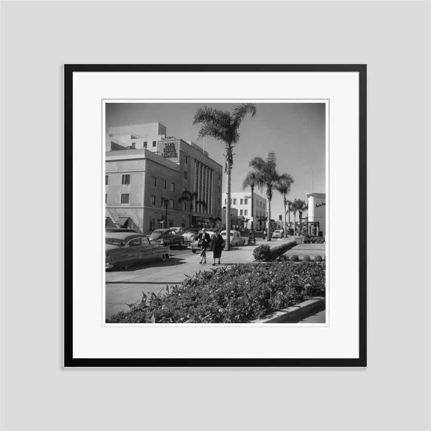 Slim Aarons 'Wilshire Boulevard' Silver Gelatin Print Framed In Black