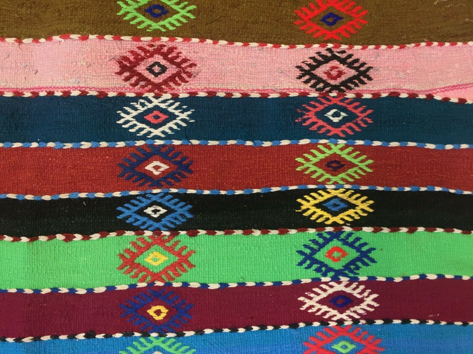 Old Turkish Kilim 158x106 Cm Kelim Rug Colourful, Blue Pink Green Orange Medium photo buy