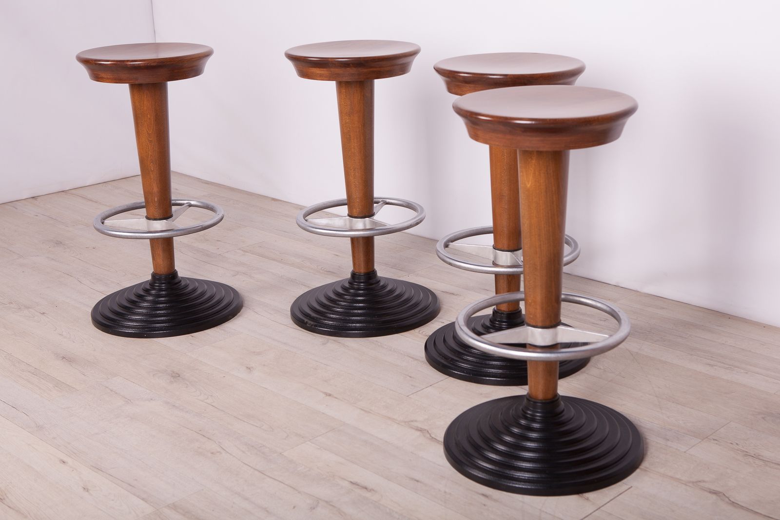 Furniture Mid Century Barstools, 1950s, Set Of 4 photo