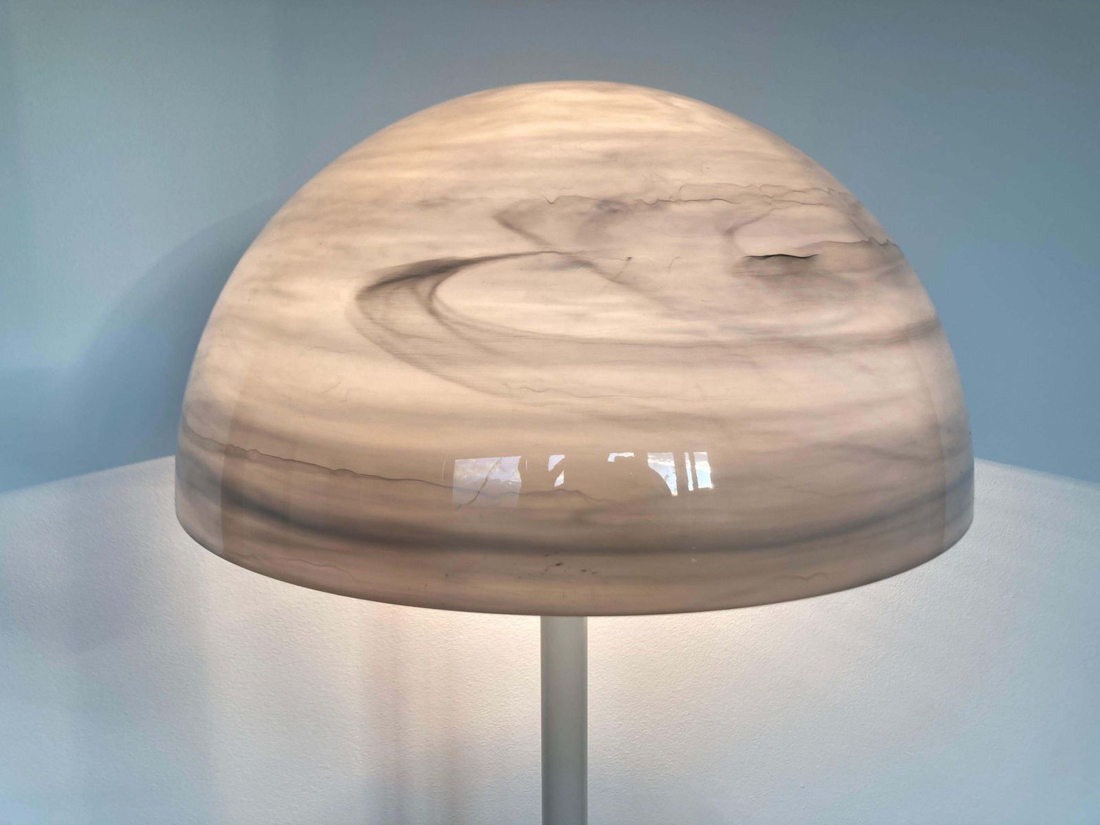 Big Midcentury Design Floor Lamp "Mushroom", 1970s photo vinterior