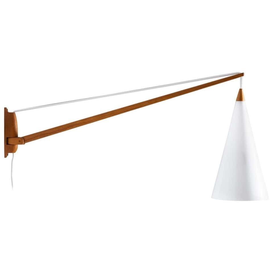 Swedish Midcentury Swiveling Wall Lamp In Acrylic And Teak By Luxus photo furniture