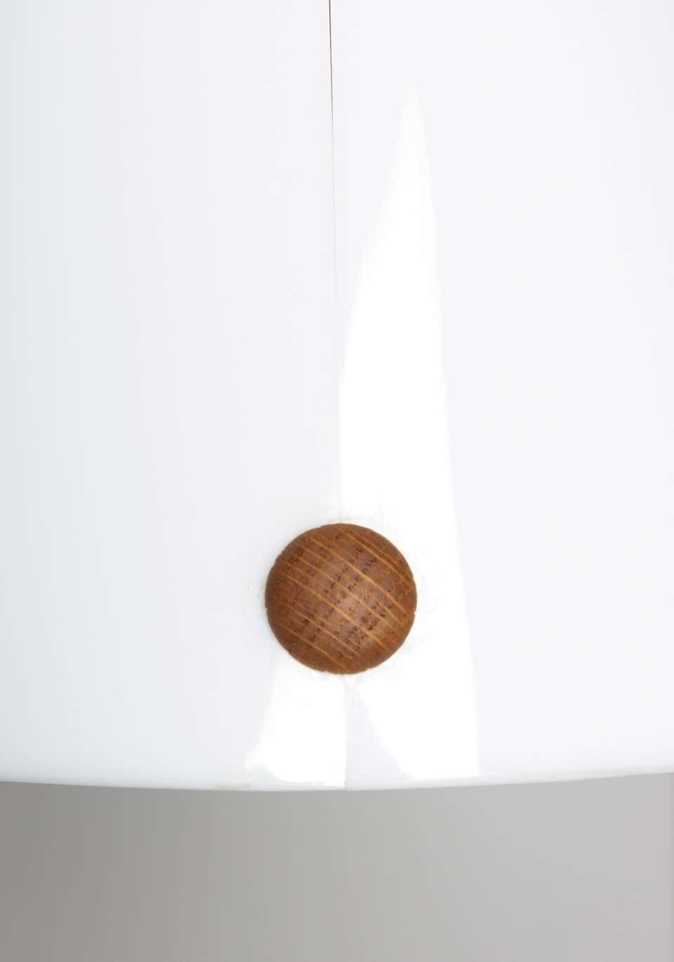 Swedish Midcentury Swiveling Wall Lamp In Acrylic And Teak By Luxus photo vintage