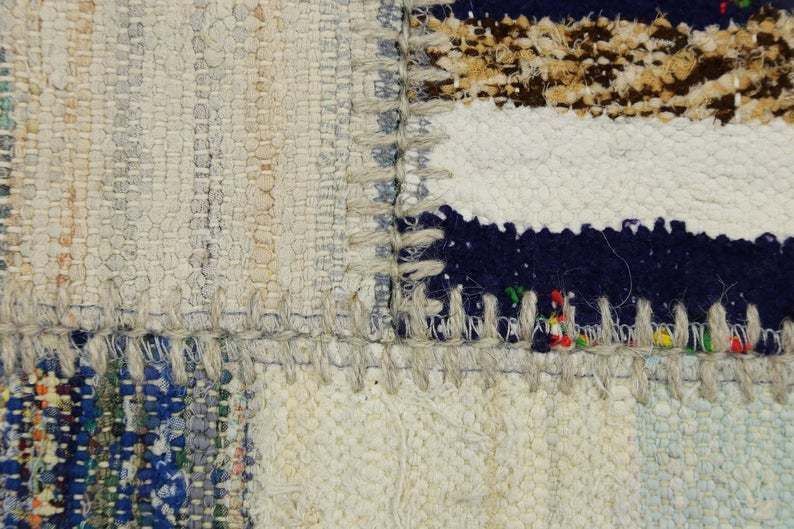 300x397 Cm Scandinavian Style Rag Rug, Natural Cotton Area Rug, Striped Handmade Kilim Rag Rugs, Handwoven Vintage Area Rug, Turkish Rug 9.8x13 photo vintage