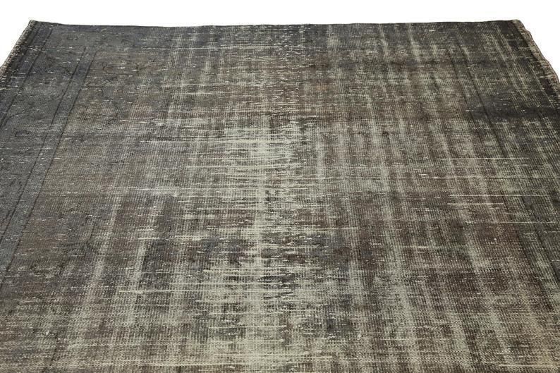 208x333 Cm Oversized Turkish Neutral Vintage Oushak Area Rug, Living Room Rug, Wool, Handmade, Large, Floral, Oriental, Beige, Brown Natural photo 805.0