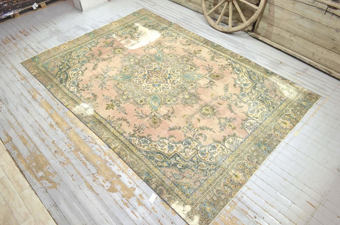 244x365 Cm Turkish Vintage Rug, Area Carpet, Oushak Carpet, Turkey Carpet,, Wool Carpet photo furniture