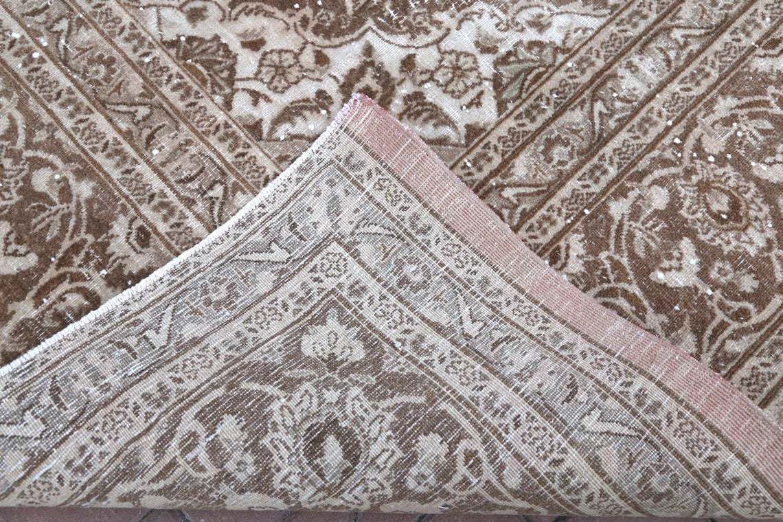 photo furniture 294x377 Cm Rare, Turkish Rug, Oriental, Living Room Area Rug, Rugs, Neutral Hand Knotted, Traditional Wool Rug, Pinkish Faded Brown, Beige