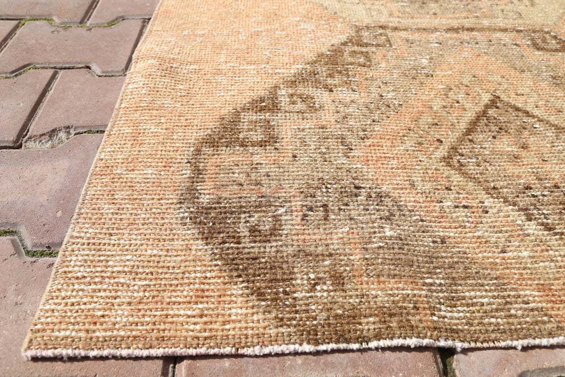 93x330 Cm Turkish Runner Turkish Rug, Runners, Handmade Rugs Runner, Turkey Rug, Rugs, Runner Rug Turkey, Faded Brown, Beige Boho Chic photo 308.0