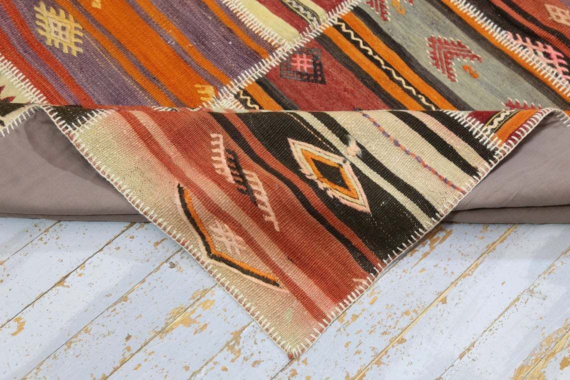 photo furniture Special Design Patchwork Kilim Rug Vintage Handmade Patch Rugs Oushak Anatolian Teppich Vintage Carpet Tapis Aztec Style Boho 6.7x10 Ft