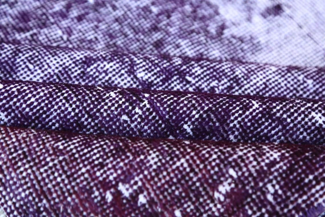7.1x10.6, Faded Purple White Turkish Rug, Distressed Area Oushak Rug, Wool Rug, Room Decor, Modern Rug, Living Room Rug, Turkey Rug photo vintage