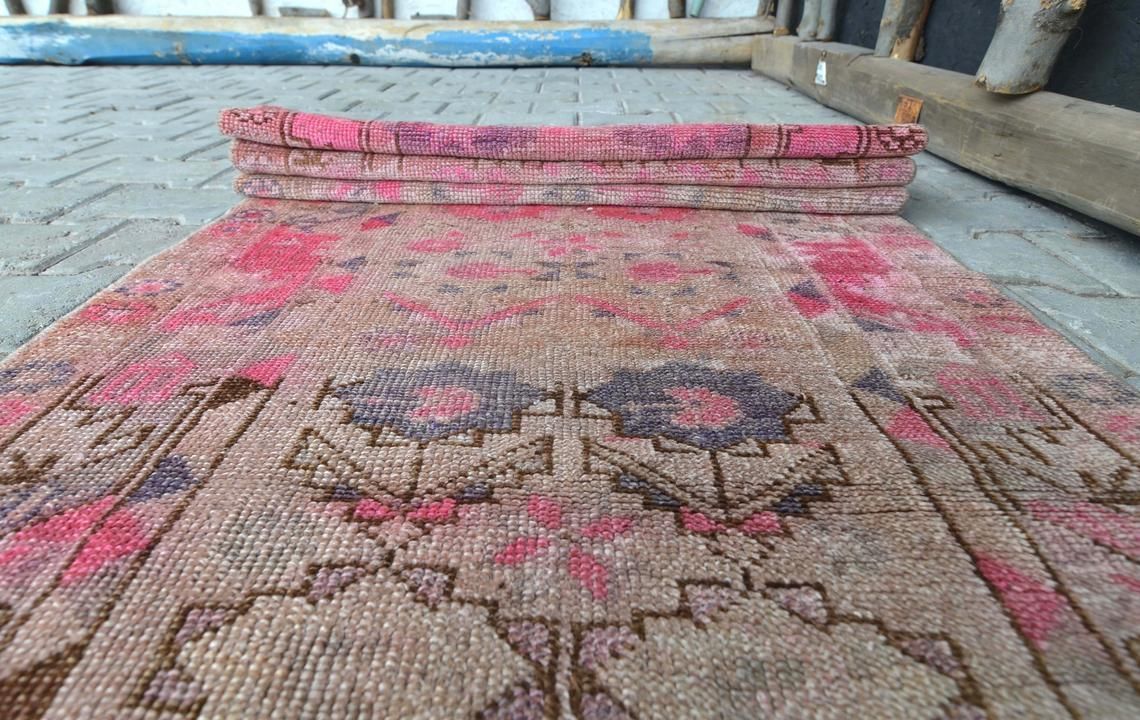 2'6x10'2 Ft, Turkish Runner Rug, Tribal Rug, Farmhouse Rug, Vintage Rug, Rug Runner, Wool Rug, Vintage Rug, Handmade Rug, Rustic Home Decor photo furniture