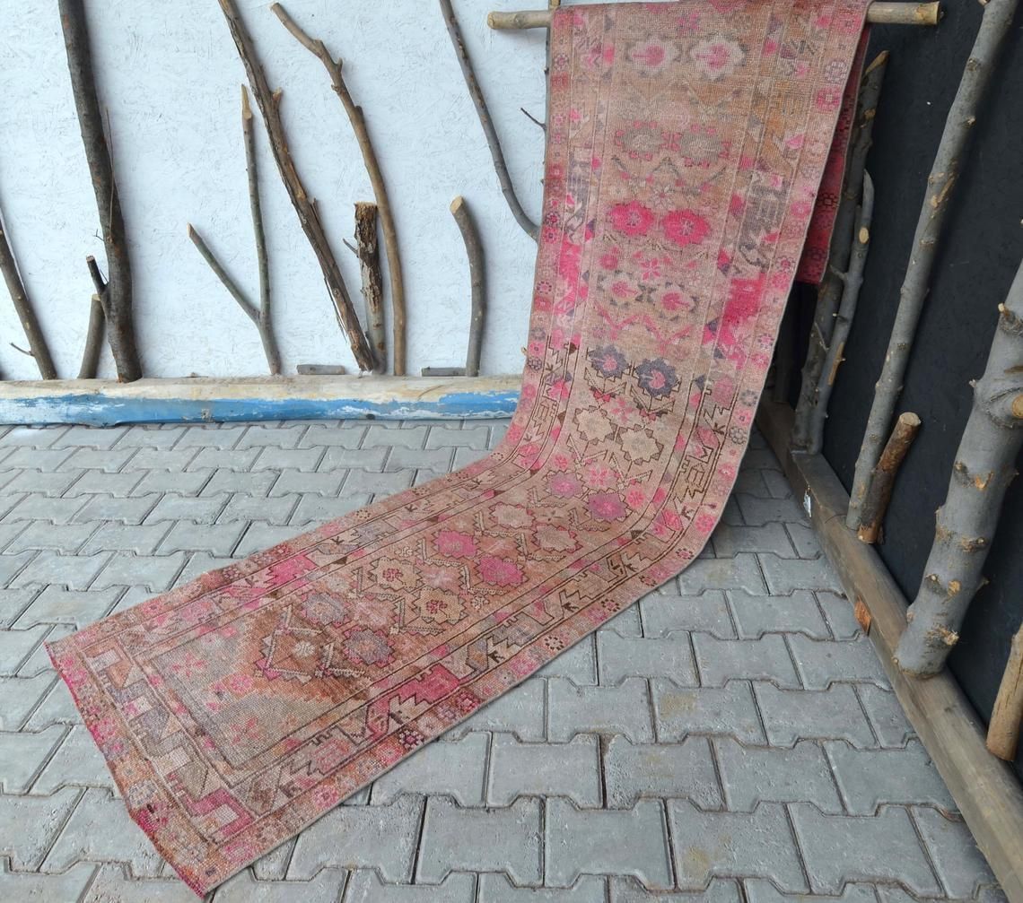 2'6x10'2 Ft, Turkish Runner Rug, Tribal Rug, Farmhouse Rug, Vintage Rug, Rug Runner, Wool Rug, Vintage Rug, Handmade Rug, Rustic Home Decor photo vinterior