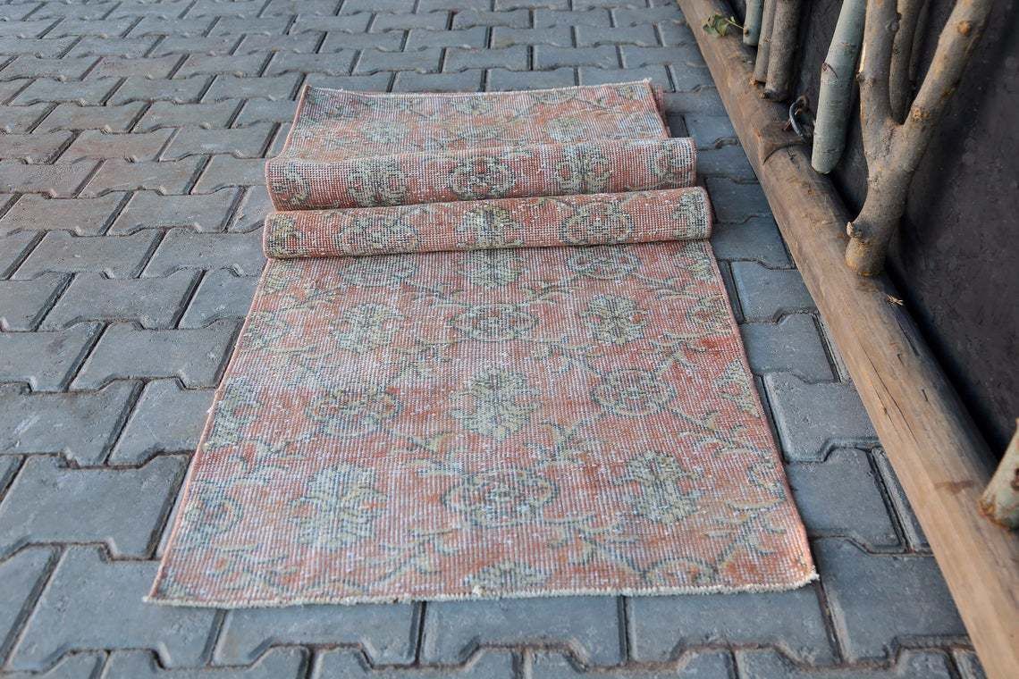 2'3x10'3 Ft, Turkish Rug, Narrow Runner Rug, Rug Runner, Vintage Rug, Wool Rug, Bohemian Rug, Rustic Rug, Home Decor, Farmhouse Decor, Rugs photo vintage