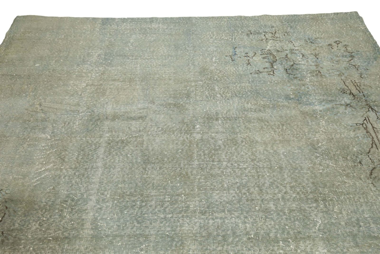Antique Turkish Rug, Beige Handmade Rug, Area Rug, Oushak Rug, Blue, Wool On Cotton, Living Room Rug, Antique Living Room Rug photo Textiles