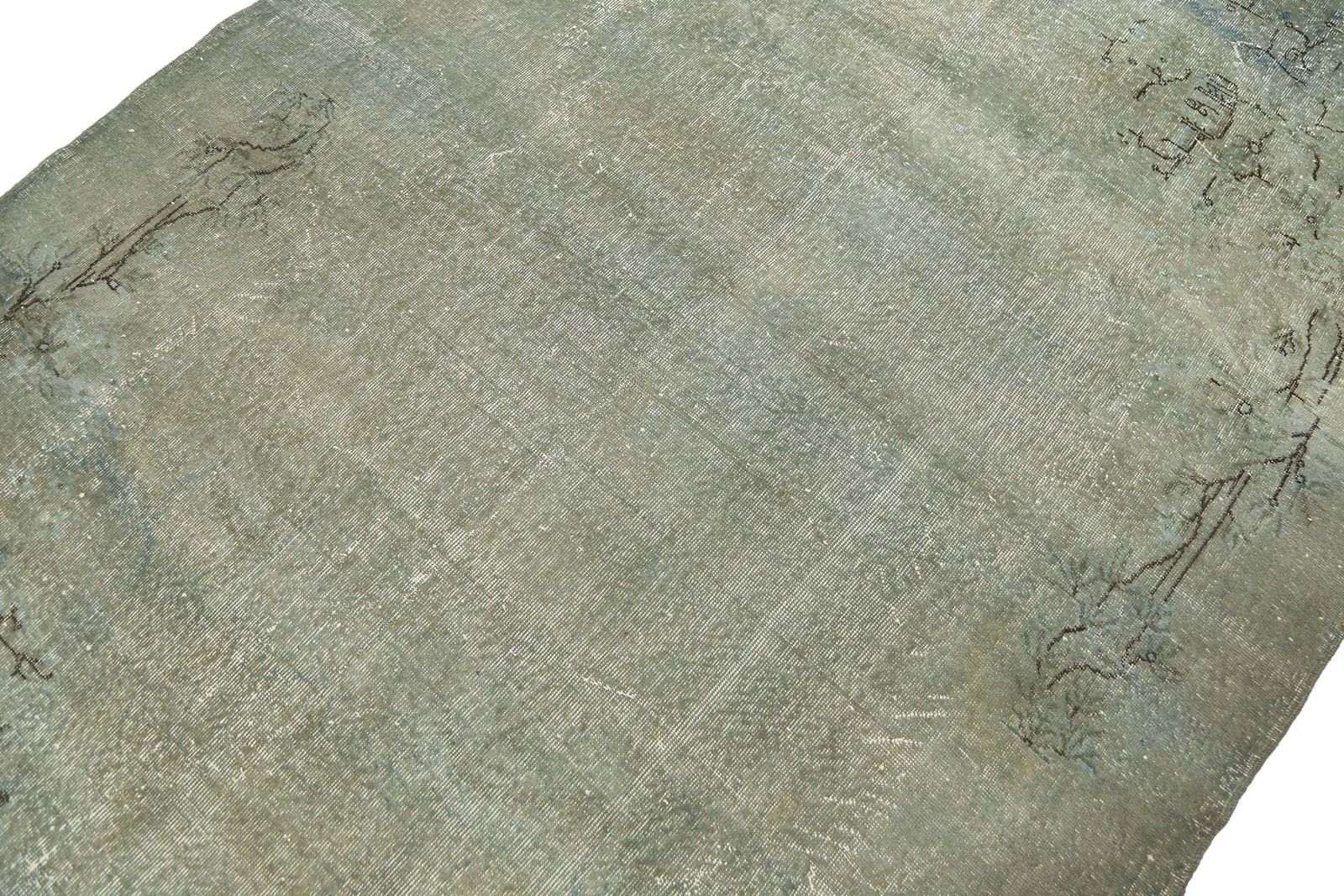Antique Turkish Rug, Beige Handmade Rug, Area Rug, Oushak Rug, Blue, Wool On Cotton, Living Room Rug, Antique Living Room Rug photo vintage