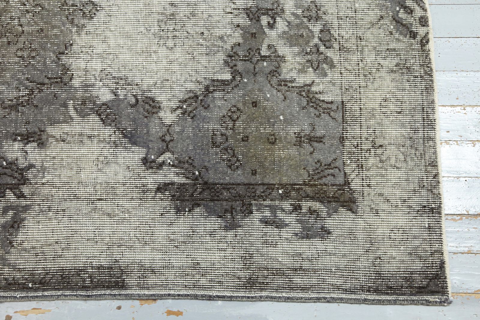 Turkish Rug, Gray, Area Oriental Rug, Vintage Oushak Rug, Traditional Rug, Wool Rug, Oriental Rug photo vinterior