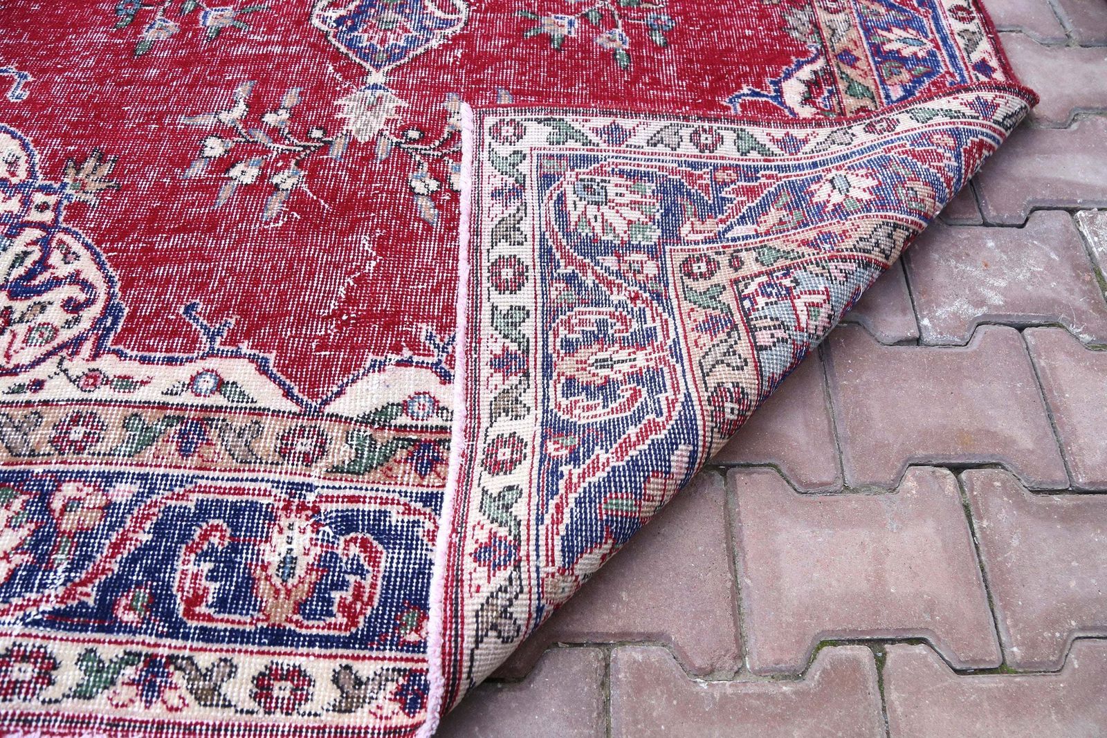 photo furniture Oriental Rug, Turkish Area Rug, Rugs Handmade, Oushak Rug, Red, Navy Blue, Traditional Rug, Living Room Rug, Red Navy Blue Rugs