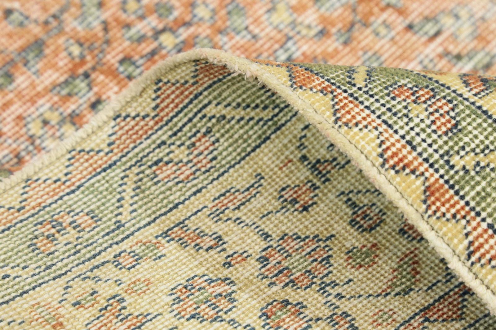 photo for sale Turkish Rug, Wool Rug, Area Rug, Oriental Rug, Home Decor, Orange, Beige, Coral Orange Oushak