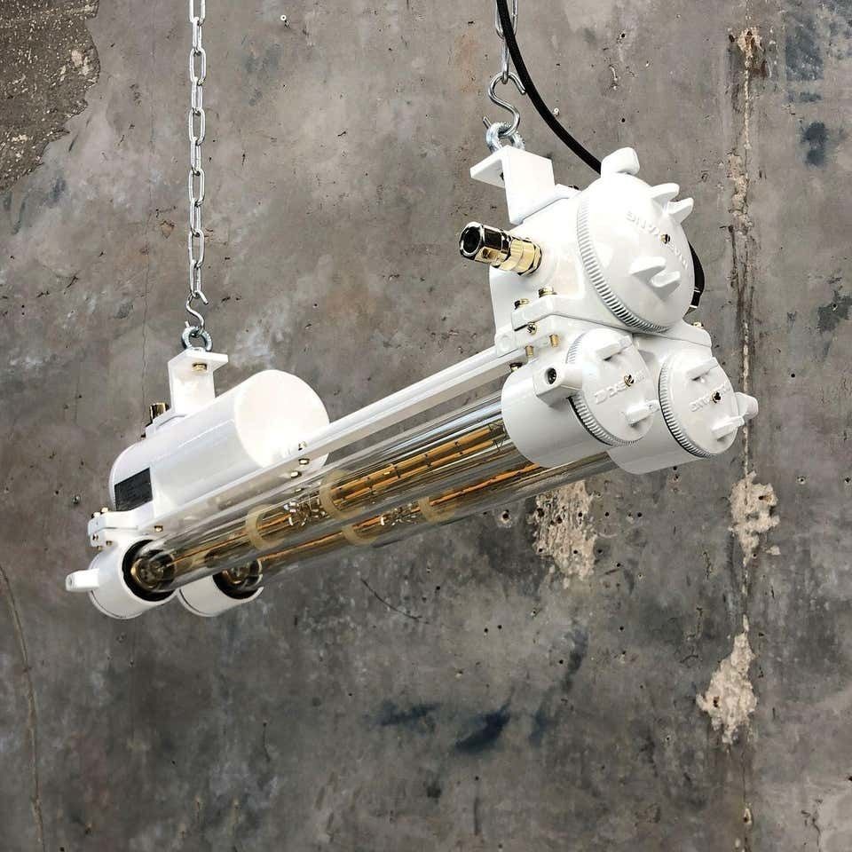 photo furniture Vintage Industrial Edison L.E.D Flameproof Tube Ceiling Strip Light In White