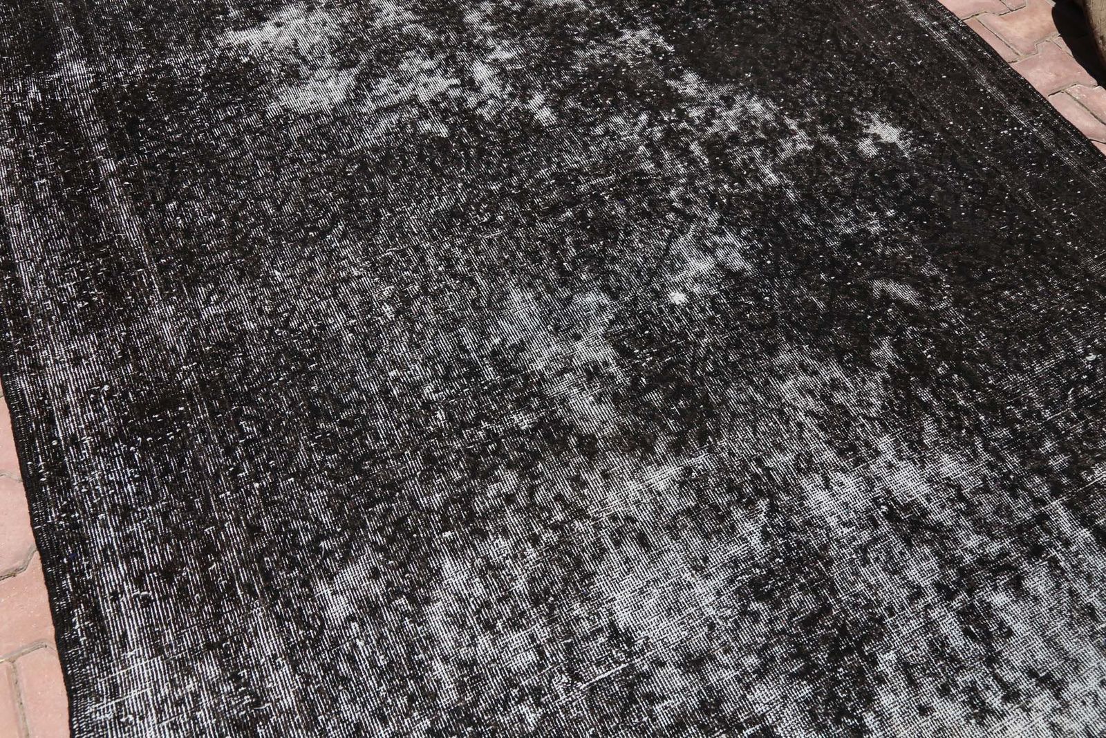 Turkish Rug, Black Oushak Rug, Area Rug, Wool Rug, Distressed Bohemian Rug, Modern Home Decor, Rugs, Distressed Rug photo 562.0