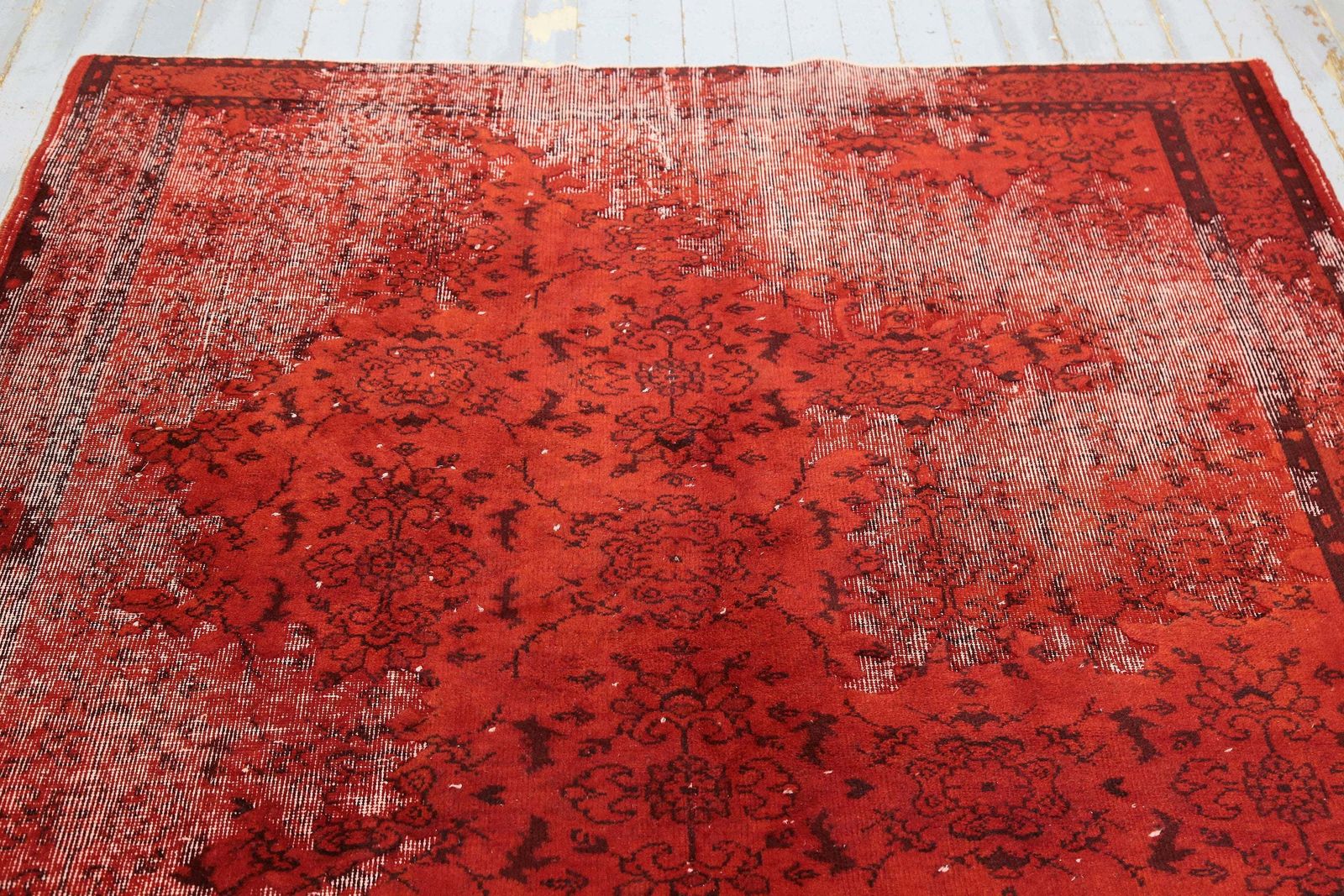 Turkish Rug, Red, Area Rug, Living Room Rug, Bohemian Oushak Rug, Boho Decor, Bedroom Decor, Carved, Boho Chic, Farmhouse Luxury photo 428.0