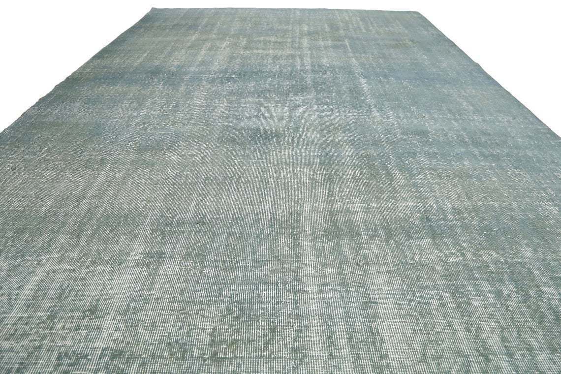 6.7x9.7 Turkish Faded Blue Vintage Area Rug, , Home Decor, Handmade Oushak Rug, Ethnic, Bohemian Turkey Rug Distressed Teal Faded Turquoise photo for sale